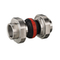 Compensator type 46 rood special, EPDM met stalen inlagen voor heet water 16 bar, stalen 3-delige koppeling binnendraad
